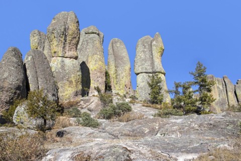 Elongated rock formations in the Valley of the Monks