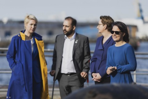 (R-L) Annalena Bärbock (Bündnis 90 Die Grünen), Federal Minister for Foreign Affairs, Klara Geywitz