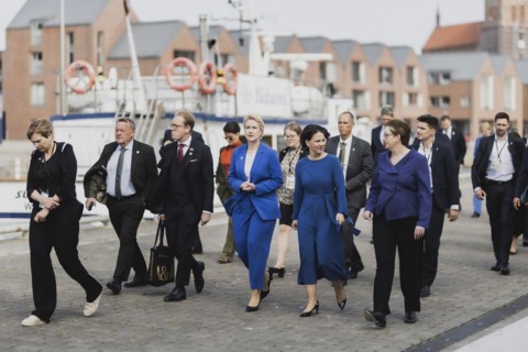 (L-R) Lars Lokke Rasmussen, Foreign Minister of Denmark, Tobias Billstroem, Foreign Minister of