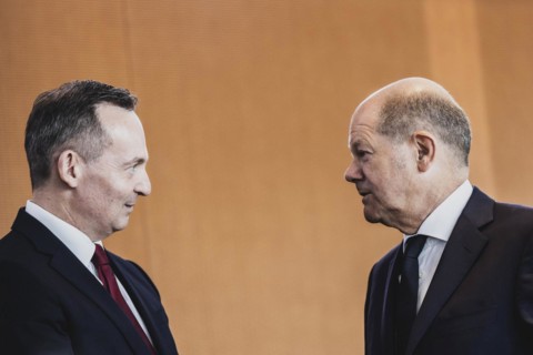 (R-L) Olaf Scholz (SPD), Federal Chancellor, and Volker Wissing (FDP), Federal Minister of