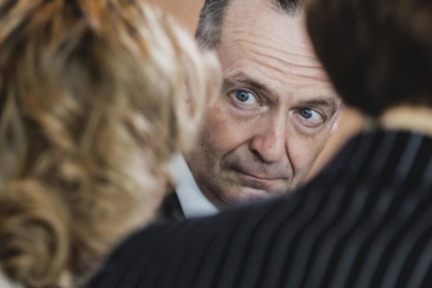 (R-L) Volker Wissing (FDP), Federal Minister of Transport and Digital Affairs, and Steffi Lemke