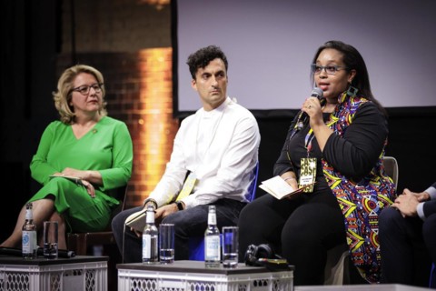 (L-R) Svenja Schulze, Federal Minister for Economic Cooperation and Development, at the digital