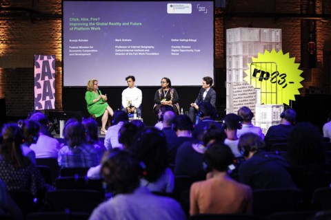 (L-R) Svenja Schulze, Federal Minister for Economic Cooperation and Development, at the digital