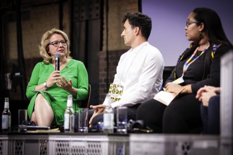 (L-R) Svenja Schulze, Federal Minister for Economic Cooperation and Development, at the digital