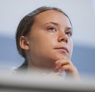 Greta Thunberg at a press conference at the COP in Bonn
