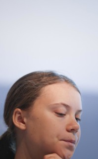 Greta Thunberg at a press conference at the COP in Bonn