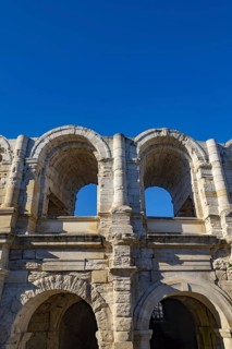 Roman Amphitheater with Clear Sky