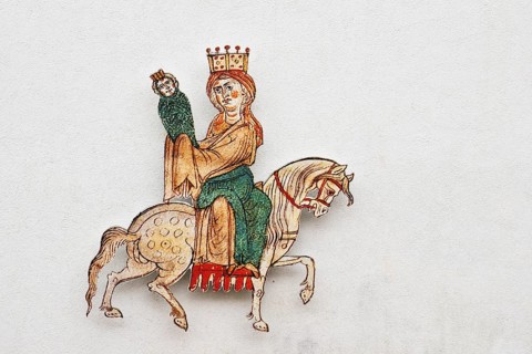 Wall painting in the old town of Annweiler