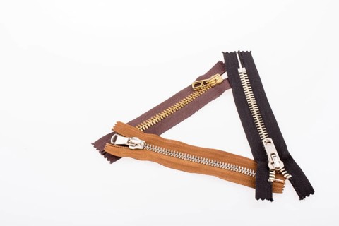 Color zipper on a white background