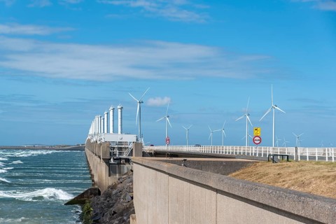 Oosterschelde Barrage from Banjaard Beach
