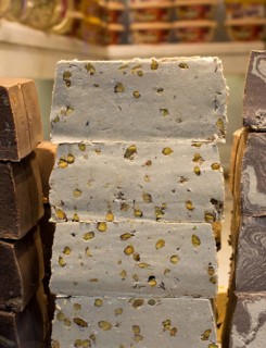 Traditional eastern Halvah a sweet confection made with tahini sesame paste