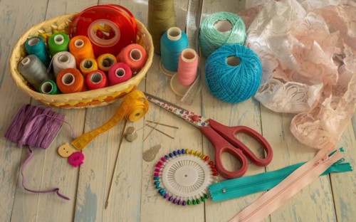 Sewing accessories for home sewing and clothing arrangements