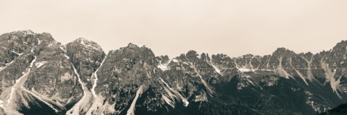 Panorama south flank of the Kalkkoegel mountain range in the Stubai Alps