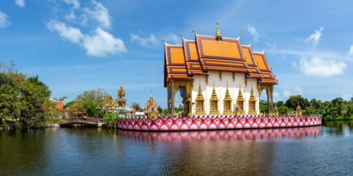 Wat Plai Laem Temple Panorama on Ko Samui Island