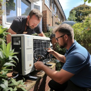 Handyman install a heat pump