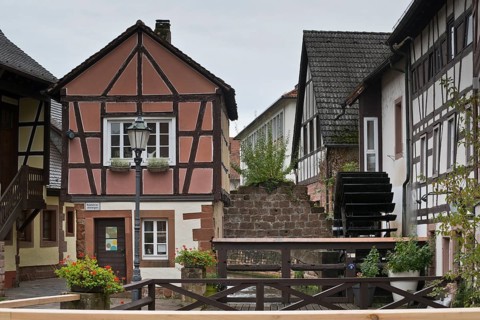 Paddle wheel of the water mill in Annweiler