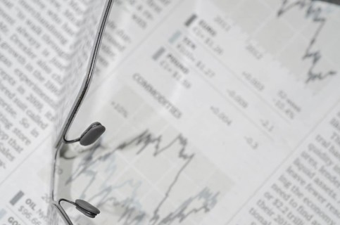 Financial Newspaper and Eyeglasses