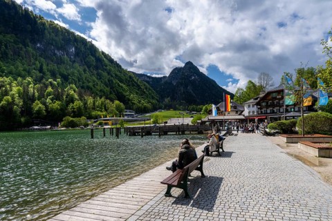 Ticket office and landing stage of Koenigssee Schifffahrt