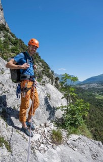 Climber on the rope