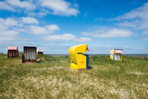 Beach chairs in the dunes