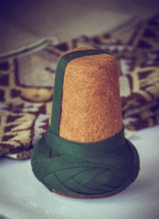 Ottoman fashion turban for sufi dervish man