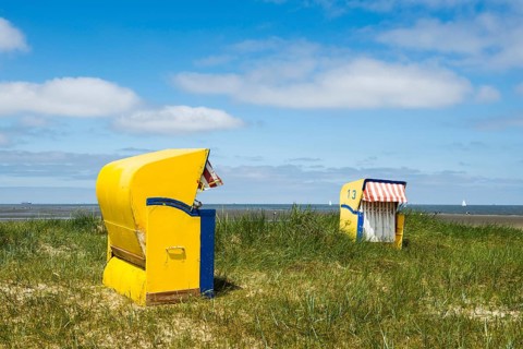 Beach chairs in the dunes