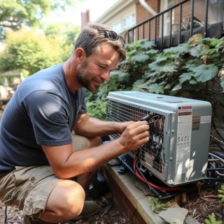 Handyman install a heat pump