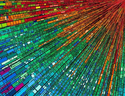 Mosaic rays background in colors