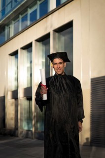 Man recent graduated
