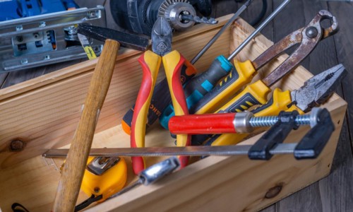 Tools used for DIY at home electrical and manual