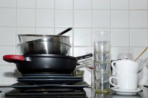 Dirty Dishes in Kitchen