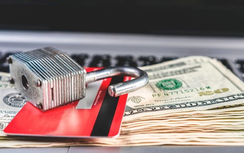 Concept of online payment with card