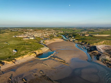 Aerial view of the Bude Seapool
