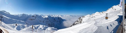 Nebelhornbahn Panorama Winter Alps Oberstdorf Germany