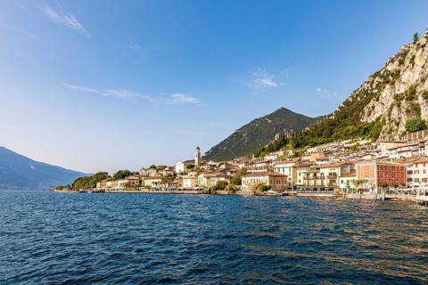 Village view of Limone sul Garda on Lake Garda
