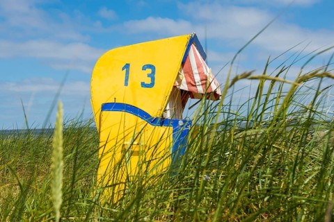 Beach chair in the dunes