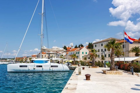 Promenade and Marina on the Mediterranean Sea Holiday in Rogoznica