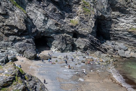 View down to Tintagel Haven