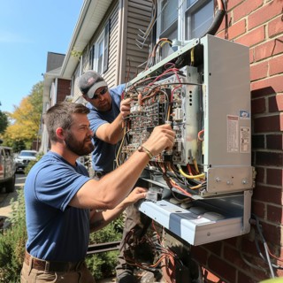 Handyman install a heat pump