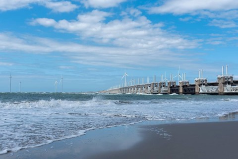 Oosterschelde Barrage from Banjaard Beach