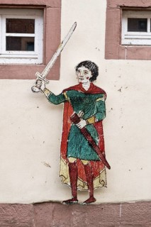Wall painting in the old town of Annweiler
