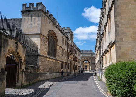 Merton Street in the Old Town of Oxford