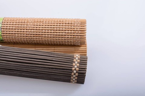 Bamboo mat as straw abstract texture pattern