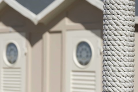 Beach Hut with a Pole Made in Rope