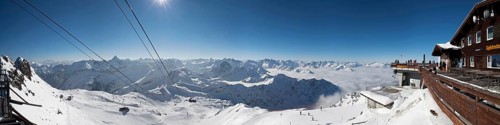 Nebelhornbahn Panorama Winter Alps Oberstdorf Germany