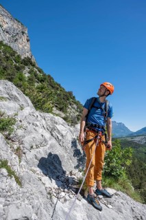 Climber on the rope