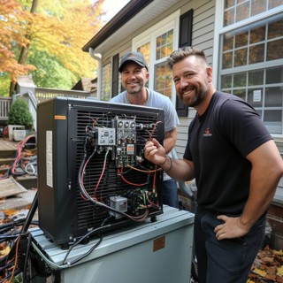 Handyman install a heat pump