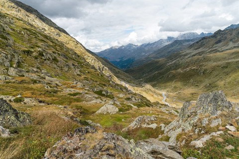 Landscape with pass road