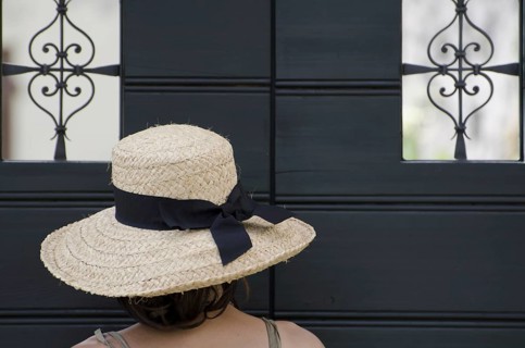 Woman with a straw hat