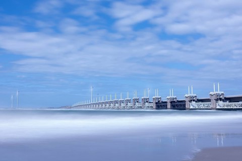Oosterschelde Barrage from Banjaard Beach